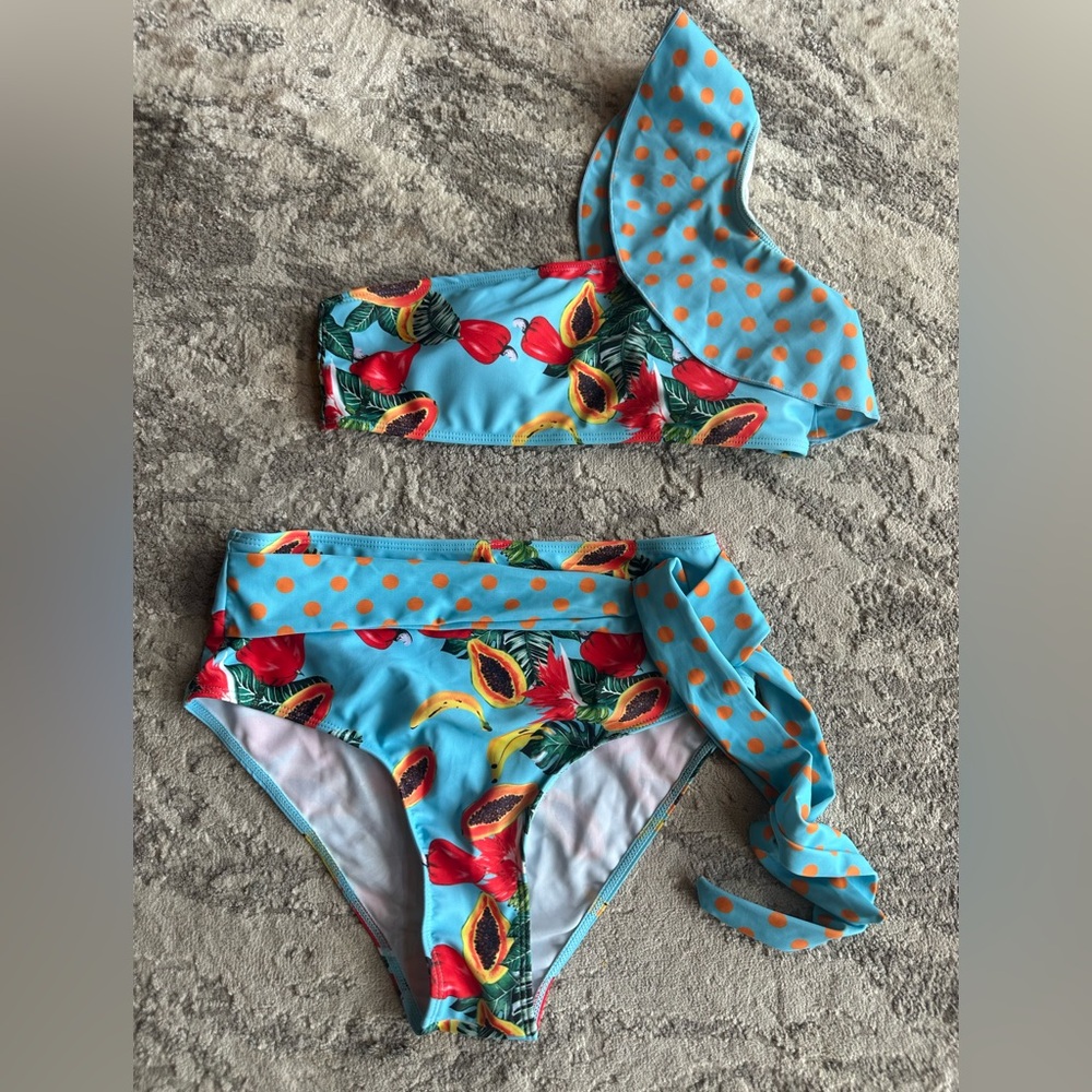 NEW without Tags Fruity Polka Dot Bright Colored Bikini Womens Medium